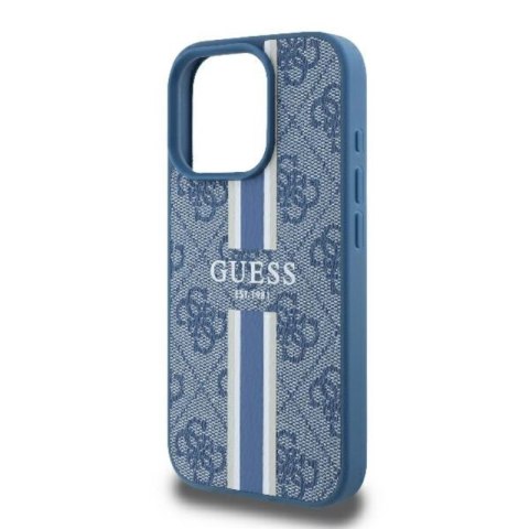 Guess 4G Printed Stripes MagSafe - Etui iPhone 16 Pro (niebieski) Guess 4G Printed Stripes MagSafe - Etui iPhone 16 Pro (niebieski)