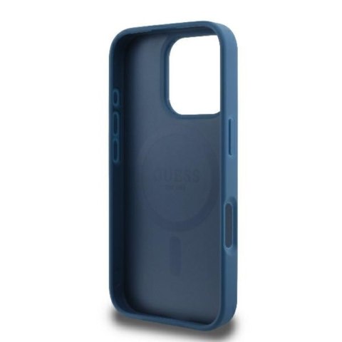 Guess 4G Printed Stripes MagSafe - Etui iPhone 16 Pro (niebieski) Guess 4G Printed Stripes MagSafe - Etui iPhone 16 Pro (niebieski)