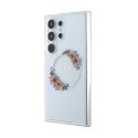 Guess IML Flowers Wreath MagSafe - Etui Samsung Galaxy S24 Ultra (przezroczysty)
