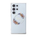 Guess IML Flowers Wreath MagSafe - Etui Samsung Galaxy S24 Ultra (przezroczysty)