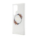 Guess IML Flowers Wreath MagSafe - Etui Samsung Galaxy S24 Ultra (przezroczysty)