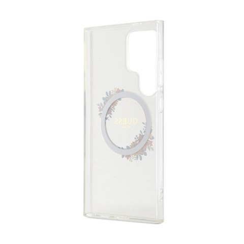 Guess IML Flowers Wreath MagSafe - Etui Samsung Galaxy S24 Ultra (przezroczysty) Guess IML Flowers Wreath MagSafe - Etui Samsung Galaxy S24 Ultra (przezroczysty)