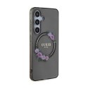 Guess IML Flowers Wreath MagSafe - Etui Samsung Galaxy S24 (czarny)