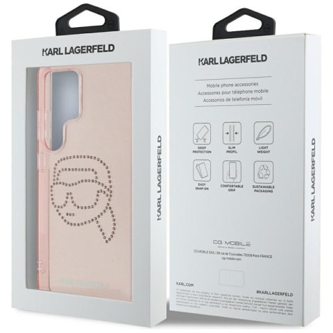Karl Lagerfeld Rhinestones Karl Head Logo - Etui Samsung Galaxy S25 Ultra (różowy) Karl Lagerfeld Rhinestones Karl Head Logo - Etui Samsung Galaxy S25 Ultra (różowy)