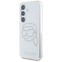 Karl Lagerfeld Rhinestones Karl Head Logo - Etui Samsung Galaxy S25 (przezroczysty)