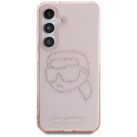 Karl Lagerfeld Rhinestones Karl Head Logo - Etui Samsung Galaxy S25 (różowy) Karl Lagerfeld Rhinestones Karl Head Logo - Etui Samsung Galaxy S25 (różowy)