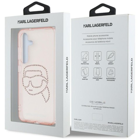 Karl Lagerfeld Rhinestones Karl Head Logo - Etui Samsung Galaxy S25 (różowy) Karl Lagerfeld Rhinestones Karl Head Logo - Etui Samsung Galaxy S25 (różowy)