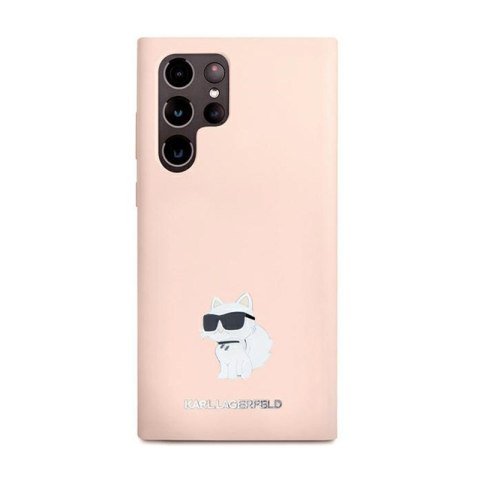 Karl Lagerfeld Silicone Choupette Metal Pin - Etui Samsung Galaxy S24 Ultra (różowy) Karl Lagerfeld Silicone Choupette Metal Pin - Etui Samsung Galaxy S24 Ultra (różowy)