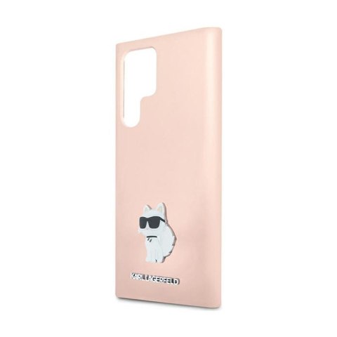 Karl Lagerfeld Silicone Choupette Metal Pin - Etui Samsung Galaxy S24 Ultra (różowy) Karl Lagerfeld Silicone Choupette Metal Pin - Etui Samsung Galaxy S24 Ultra (różowy)