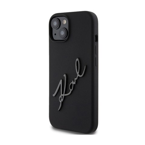 Karl Lagerfeld Silicone Karl Script - Etui iPhone 15 (czarny) Karl Lagerfeld Silicone Karl Script - Etui iPhone 15 (czarny)