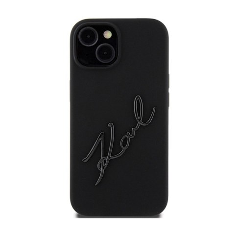 Karl Lagerfeld Silicone Karl Script - Etui iPhone 15 (czarny) Karl Lagerfeld Silicone Karl Script - Etui iPhone 15 (czarny)