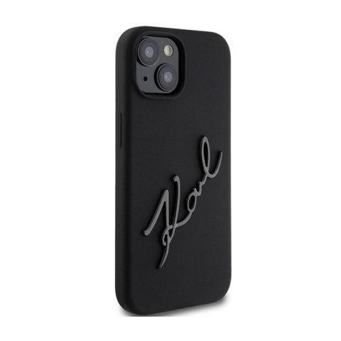 Karl Lagerfeld Silicone Karl Script - Etui iPhone 15 (czarny) Karl Lagerfeld Silicone Karl Script - Etui iPhone 15 (czarny)