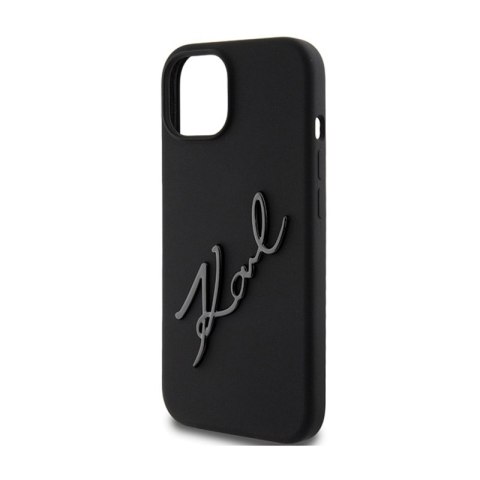 Karl Lagerfeld Silicone Karl Script - Etui iPhone 15 (czarny) Karl Lagerfeld Silicone Karl Script - Etui iPhone 15 (czarny)