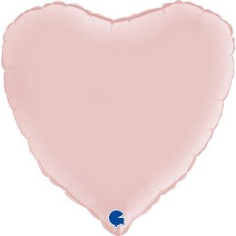 Balon Foliowy - Satynowe pastelowe różowe serce 46 cm, Grabo