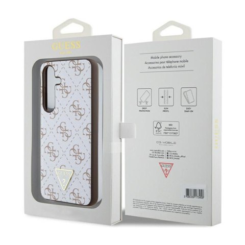 Guess 4G Triangle Metal Logo - Etui Samsung Galaxy S24 (biały) Guess 4G Triangle Metal Logo - Etui Samsung Galaxy S24 (biały)