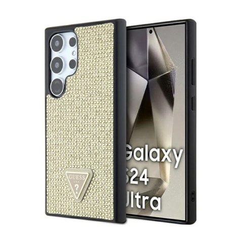 Guess Rhinestone Triangle - Etui Samsung Galaxy S24 Ultra (złoty) Guess Rhinestone Triangle - Etui Samsung Galaxy S24 Ultra (złoty)