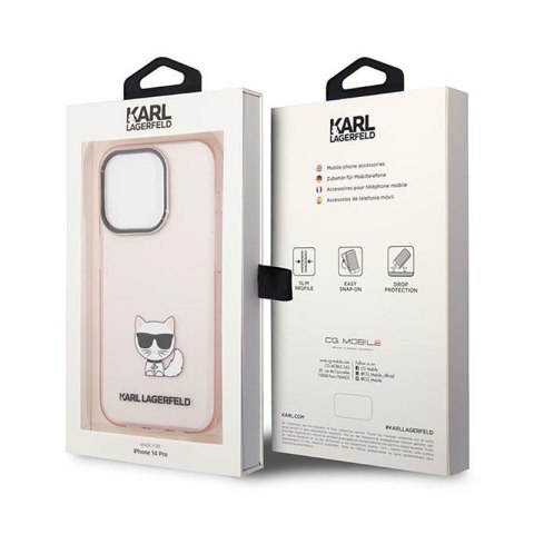 Karl Lagerfeld Choupette Body - Etui iPhone 14 Pro Max (różowy) Karl Lagerfeld Choupette Body - Etui iPhone 14 Pro Max (różowy)