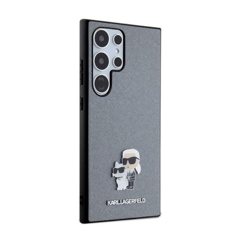 Karl Lagerfeld Saffiano Karl & Choupette Metal Pin - Etui Samsung Galaxy S24 Ultra (szary) Karl Lagerfeld Saffiano Karl & Choupette Metal Pin - Etui Samsung Galaxy S24 Ultra (szary)