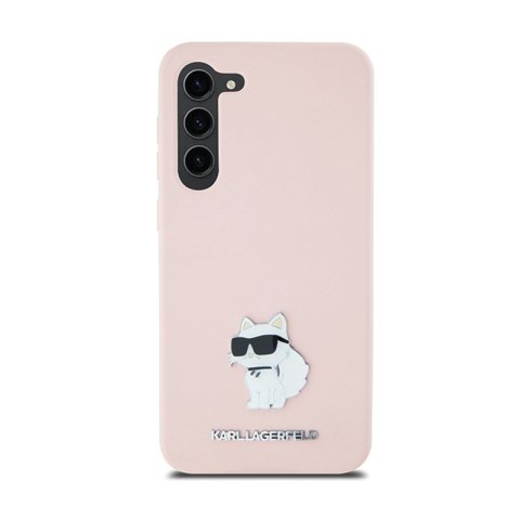 Karl Lagerfeld Silicone Choupette Metal Pin - Etui Samsung Galaxy S24 (różowy) Karl Lagerfeld Silicone Choupette Metal Pin - Etui Samsung Galaxy S24 (różowy)