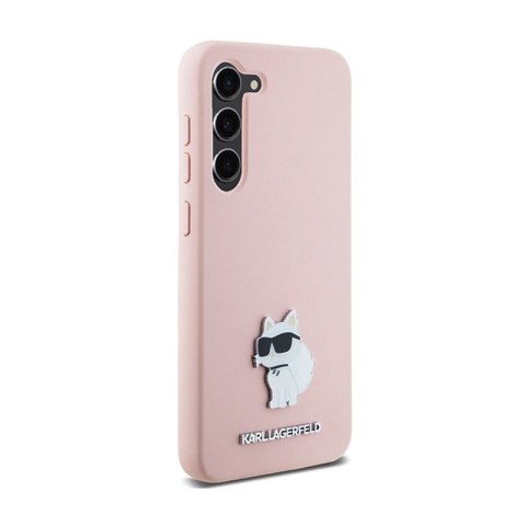 Karl Lagerfeld Silicone Choupette Metal Pin - Etui Samsung Galaxy S24 (różowy) Karl Lagerfeld Silicone Choupette Metal Pin - Etui Samsung Galaxy S24 (różowy)