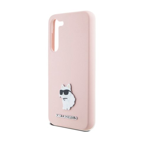 Karl Lagerfeld Silicone Choupette Metal Pin - Etui Samsung Galaxy S24 (różowy) Karl Lagerfeld Silicone Choupette Metal Pin - Etui Samsung Galaxy S24 (różowy)