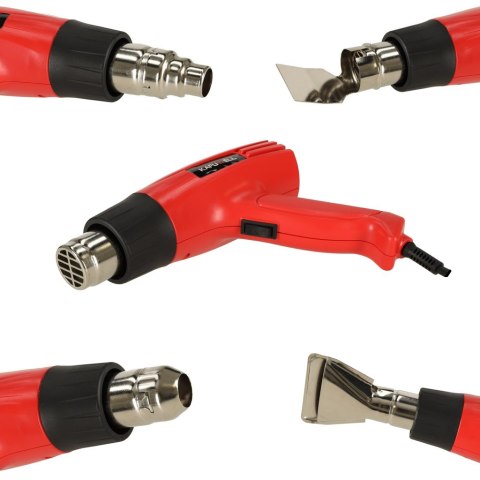 KAFUWELL Opalarka elektryczna z regulacją temperatury 0-600 st. C + 4 wymienne końcówki 1600W KAFUWELL Opalarka elektryczna z regulacją temperatury 0-600 st. C + 4 wymienne końcówki 1600W