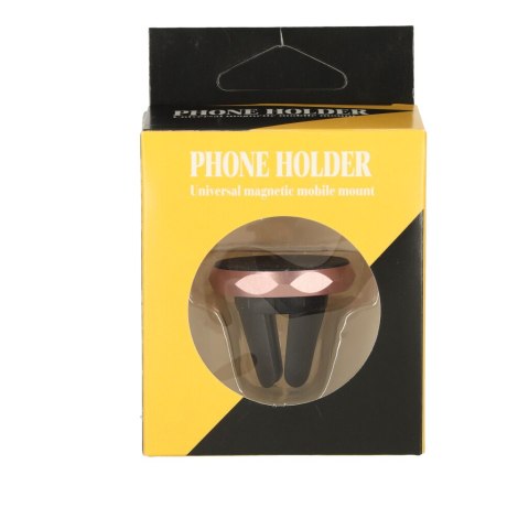 Uchwyt magnetyczny do telefonu holder samochodowy na kratkę wywiew różowy Uchwyt magnetyczny do telefonu holder samochodowy na kratkę wywiew różowy
