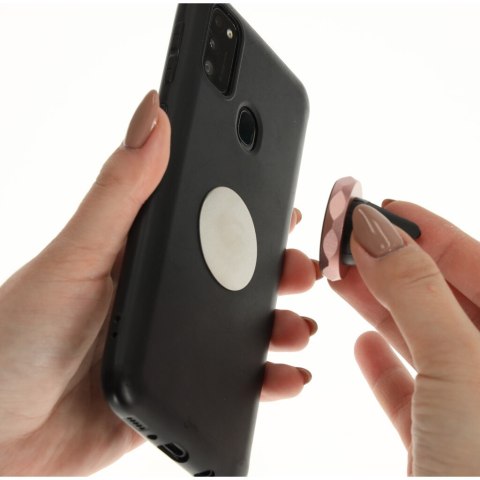 Uchwyt magnetyczny do telefonu holder samochodowy na kratkę wywiew różowy Uchwyt magnetyczny do telefonu holder samochodowy na kratkę wywiew różowy