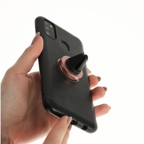 Uchwyt magnetyczny do telefonu holder samochodowy na kratkę wywiew różowy Uchwyt magnetyczny do telefonu holder samochodowy na kratkę wywiew różowy