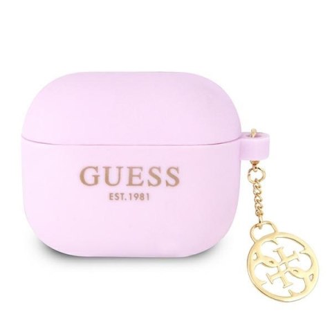 Guess 4G Charms Silicone Case - Etui AirPods 3 (Purple) Guess 4G Charms Silicone Case - Etui AirPods 3 (Purple)