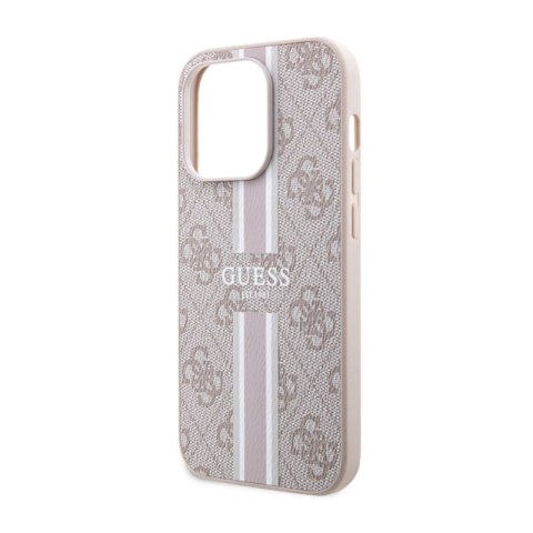 Guess 4G Printed Stripes MagSafe - Etui iPhone 14 Pro Max (Różowy) Guess 4G Printed Stripes MagSafe - Etui iPhone 14 Pro Max (Różowy)