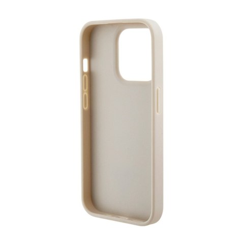 Guess Croco Triangle Metal Logo - Etui iPhone 15 Pro Max (złoty) Guess Croco Triangle Metal Logo - Etui iPhone 15 Pro Max (złoty)