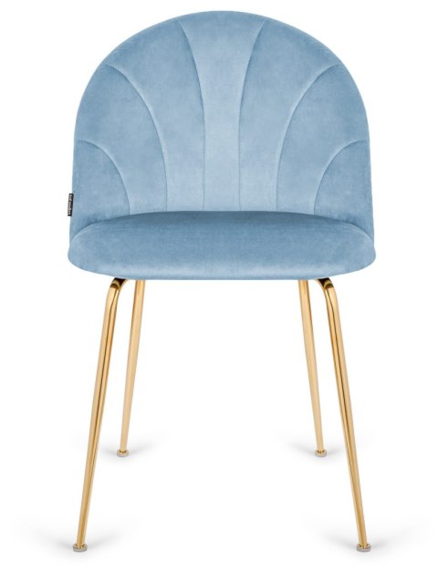 Krzesło tapicerowane CAMILA LIGHT BLUE VELVET GOLD Krzesło tapicerowane CAMILA LIGHT BLUE VELVET GOLD