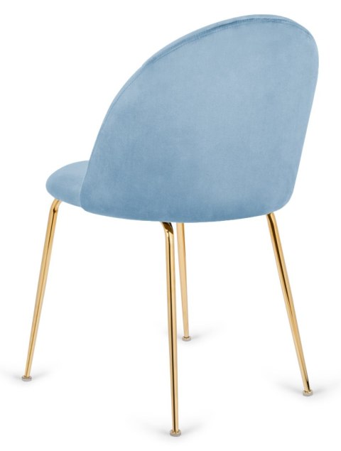 Krzesło tapicerowane CAMILA LIGHT BLUE VELVET GOLD Krzesło tapicerowane CAMILA LIGHT BLUE VELVET GOLD