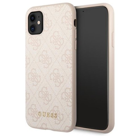Guess 4G Metal Gold Logo - Etui iPhone 11 (różowy) Guess 4G Metal Gold Logo - Etui iPhone 11 (różowy)