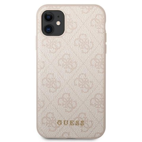 Guess 4G Metal Gold Logo - Etui iPhone 11 (różowy) Guess 4G Metal Gold Logo - Etui iPhone 11 (różowy)