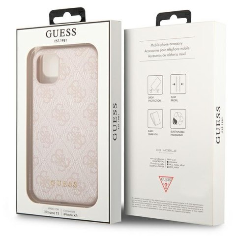 Guess 4G Metal Gold Logo - Etui iPhone 11 (różowy) Guess 4G Metal Gold Logo - Etui iPhone 11 (różowy)