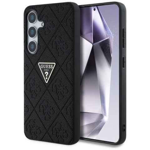 Guess Hot Stamp 4G Pattern Triangle Metal Logo - Etui do Samsung Galaxy S25 (czarny) Guess Hot Stamp 4G Pattern Triangle Metal Logo - Etui do Samsung Galaxy S25 (czarny)