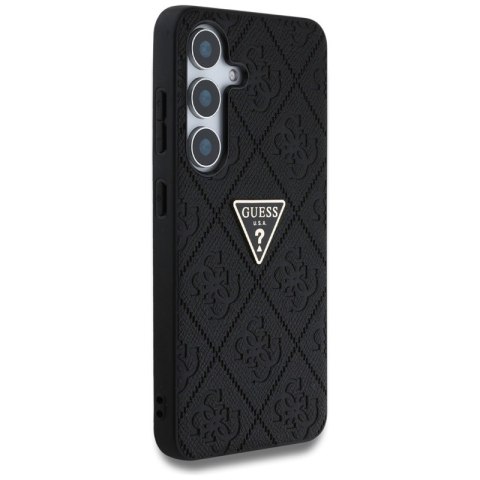 Guess Hot Stamp 4G Pattern Triangle Metal Logo - Etui do Samsung Galaxy S25 (czarny) Guess Hot Stamp 4G Pattern Triangle Metal Logo - Etui do Samsung Galaxy S25 (czarny)
