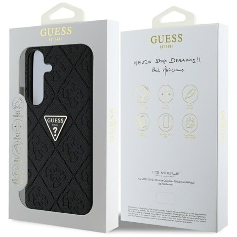 Guess Hot Stamp 4G Pattern Triangle Metal Logo - Etui do Samsung Galaxy S25 (czarny) Guess Hot Stamp 4G Pattern Triangle Metal Logo - Etui do Samsung Galaxy S25 (czarny)