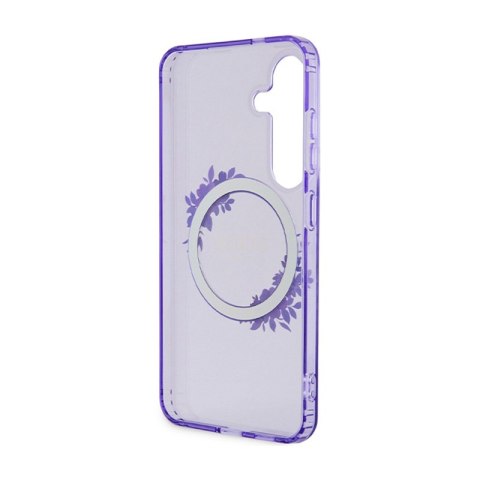 Guess IML Flowers Wreath MagSafe - Etui Samsung Galaxy S24 (fioletowy) Guess IML Flowers Wreath MagSafe - Etui Samsung Galaxy S24 (fioletowy)