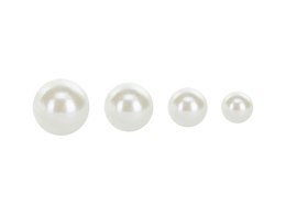 Naklejki Perełki - 440 szt., 4 rozmiary (3-6 mm), perłowe