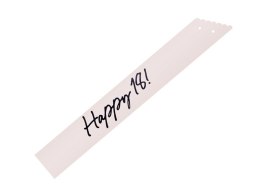 Szarfa Happy 18, osiemnastka - kremowa, 76 cm