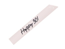 Szarfa Happy 30, trzydziestka - kremowa, 76 cm