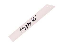 Szarfa Happy 40, czterdziestka - kremowa, 76 cm