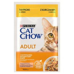 CAT CHOW Adult Mokra karma dla kotów z kurczakiem i cukinią 85 g galaretka