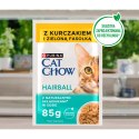CAT CHOW Hairball Control Karma dla kotów Kurczak Zielona Fasolka sos 85g