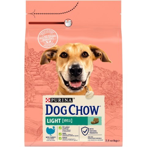 DOG CHOW Light Sucha karma dla psów sterylizowanych z indykiem 2,5 kg