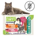 Karma dla kota ANIMAL ISLAND 4-pak 2× wołowina i 2× indyk (pasztet) 4×100 g