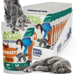 Karma mokra dla kota ANIMAL ISLAND 12x 100g Pasztet z indyka EVERYDAY